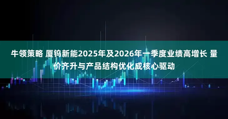牛领策略 厦钨新能2025年及2026年一季度业绩高增长 量价齐升与产品结构优化成核心驱动